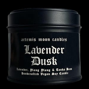 Lavender Dusk - Lavender, tonka, ylang soy vegan candle