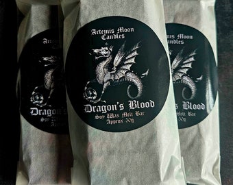 Dragon's Blood scented vegan soy wax melt bar