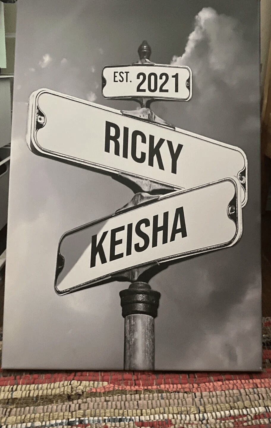 Personalized Name Vintage Street Sign Canvas Print, Custom Name ...