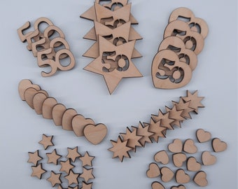 Scatter decoration 50th birthday table scatter decoration wood anniversary for crafting, decorating and decorating scatter decoration laid table party decoration celebrations