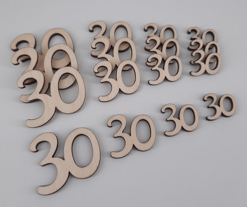 Scatter decoration 30 birthday table scatter decoration wood anniversary for crafting decorate and decorate scatter decoration laid table party decoration festivals image 1