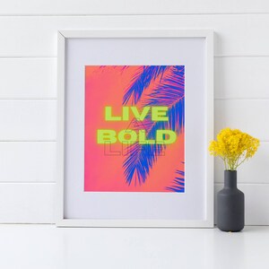 Neon Sign Art Print, Neon Decorations, Neon Print, Apartment Decor Aesthetic, Room Decor Aesthetic Teen Girls