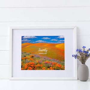 Consider The Lillies, Serenity Print, Matthew 6:28 Print, Biblical Wall Art, Christian Artwork, Scripture Artwork, Inspiring Wall Art