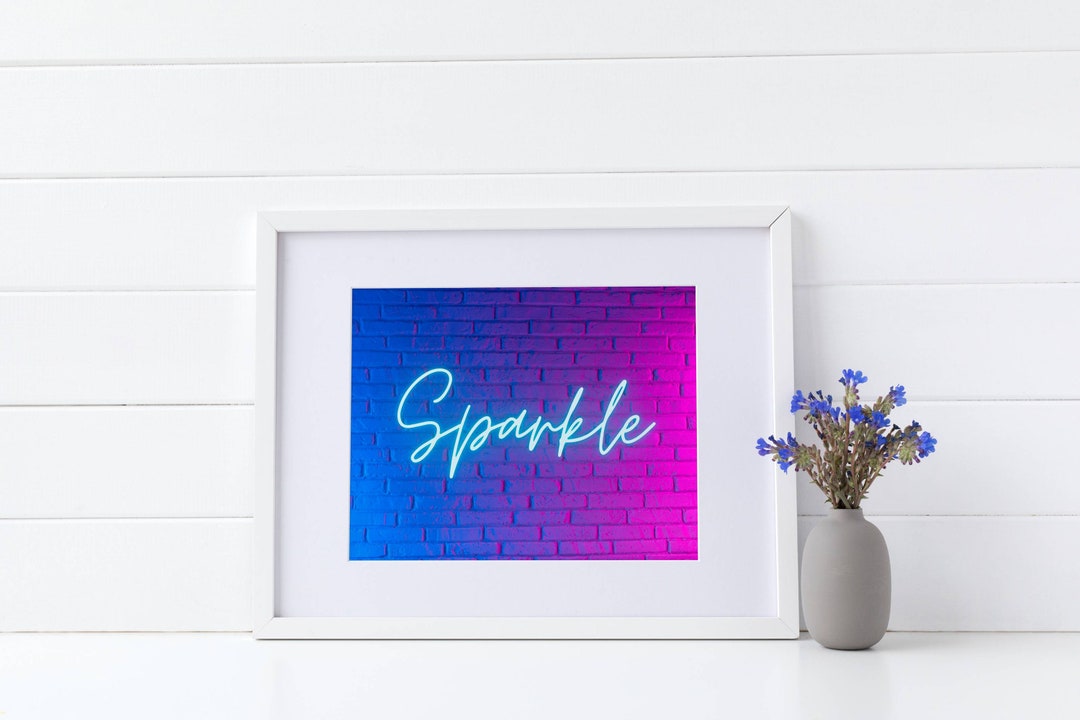 Neon Sign Bedroom, Neon Sign Art Print, Neon Decorations, Neon Print