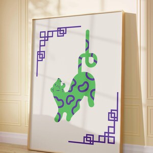 Leopardenmuster Raumdekor Digitaler Download Kunstdruck Orientalische Wandkunst Wohnkultur Printable