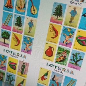 Tablas de loteria 3 x 3 figuras PDF