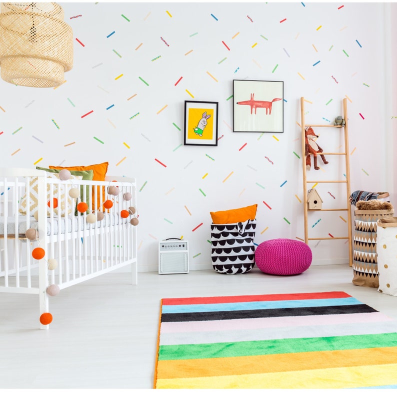 Cute Cartoon Bunny Wall Art Hand Drawn Winking Rabbit Bright - Etsy