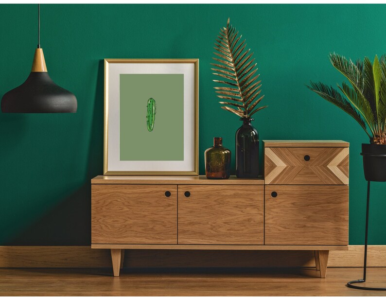 Sad but Cute Pickle Wall Art Pickle Art Cute Pickle Food Etsy