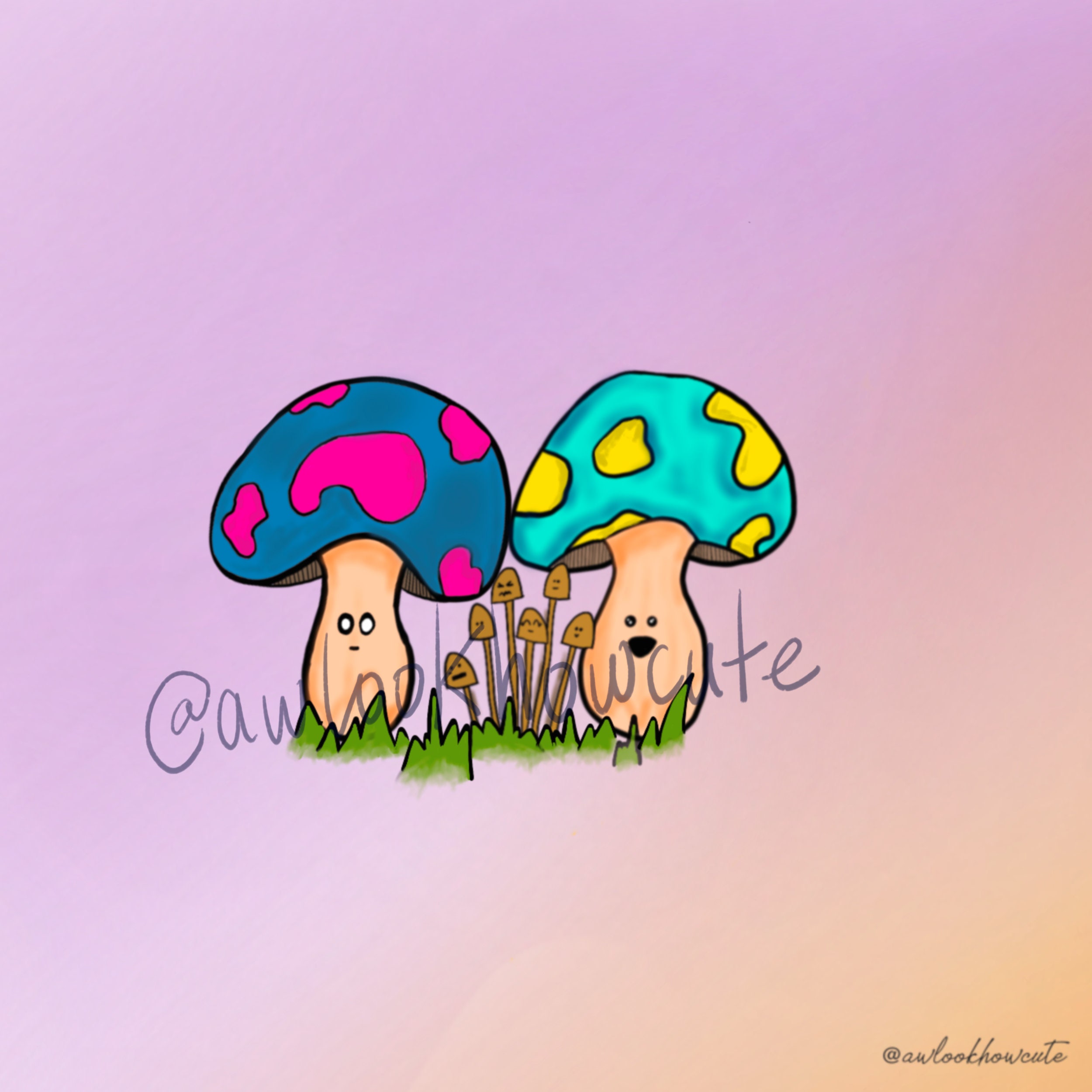 Mushroom Drawing Easy  The Graphics Fairy