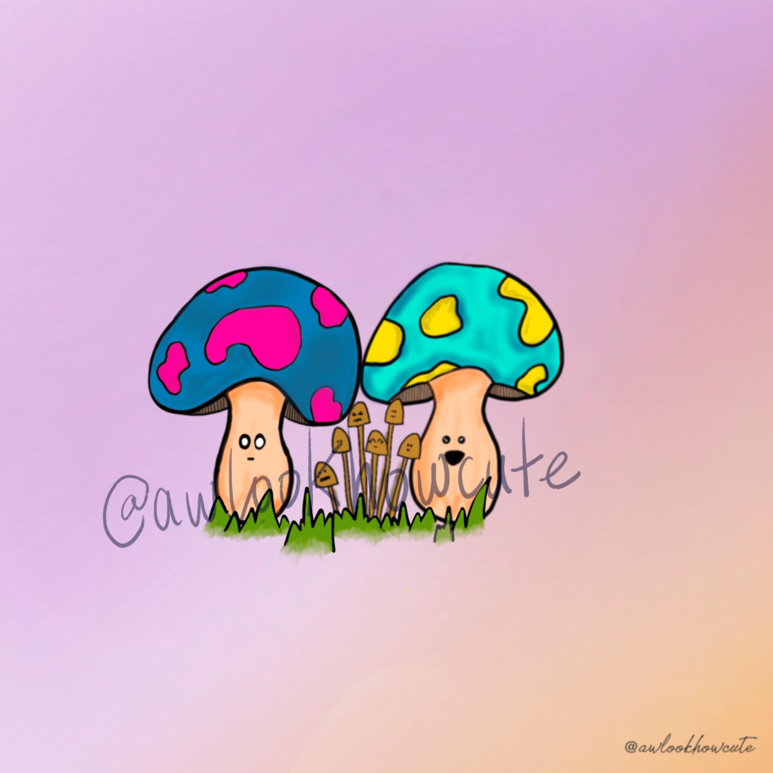 Mushroom Drawing Easy  The Graphics Fairy