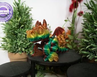 Articulated Wyvern Dragon | Stim Toy | Fidget Toy Adult | 3d Printed Figures | Articulating Fidget Toys