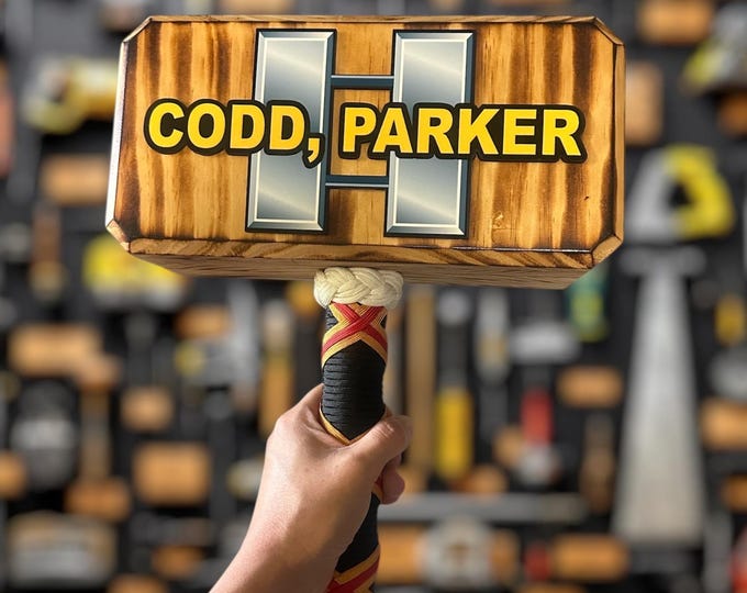 Handmade Military Thors Hammer, Personalized Retirement Gift for Service Members, Marine Corps Promotion Gift