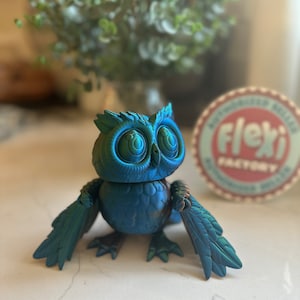 Articulated  Owl | Stim Toy | Fidget Toy Adult | 3d Printed Figures | Articulating Fidget Toys