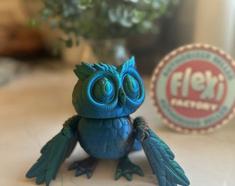 Articulated  Owl | Stim Toy | Fidget Toy Adult | 3d Printed Figures | Articulating Fidget Toys