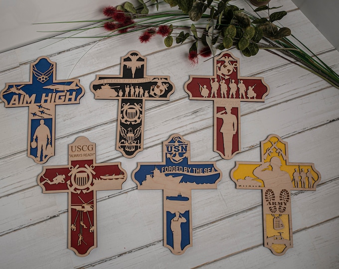 Military Gift | Military Cross | Military Cross Wall Hanging |  "Official Hobbyist of the USMC; License number 21262"