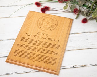 Award Plaque | Custom Award | Military Plaque | Moving Away Gift