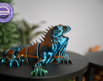 Articulated  Iguana | Stim Toy | Fidget Toy Adult | 3d Printed Figures | Articulating Fidget Toys