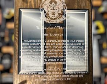 Personalized Military Award Plaque: Military Promotion or Retirement Gift