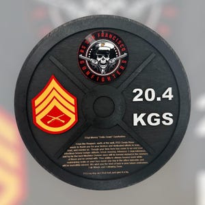 Custom Military Wooden Dumbbell Plaque for Awards, Military PCS, and Personalized Gifts