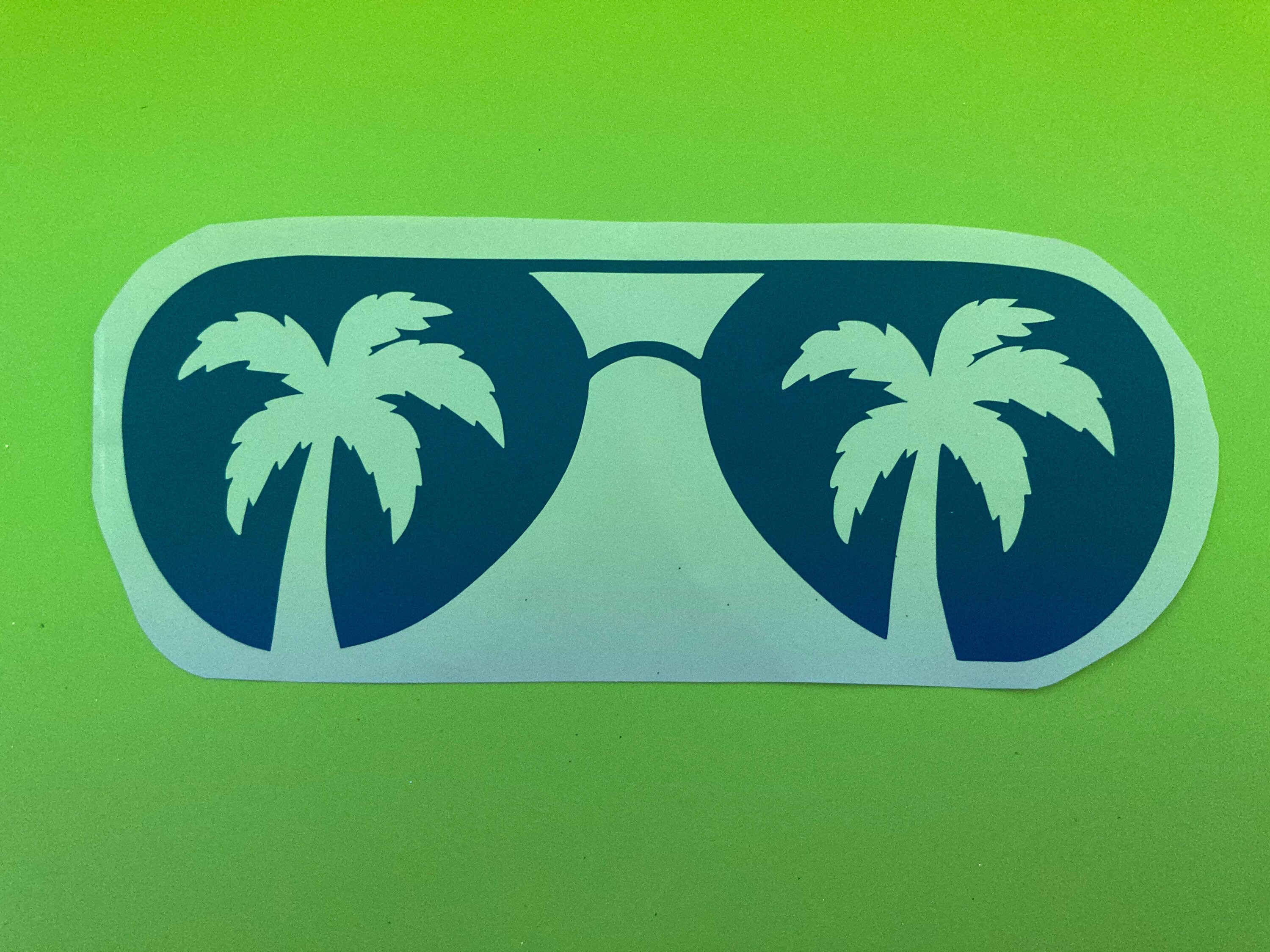 Sunglasses with palm trees decal Etsy