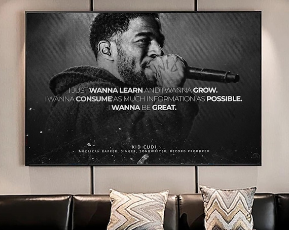 Kid Cudi Album History Poster, Hypebeast Poster, Hip Hop Poster, Urban Wall Art, Yeezy Wall Art, Music Posters, Kid Cudi Quote Art Decor
