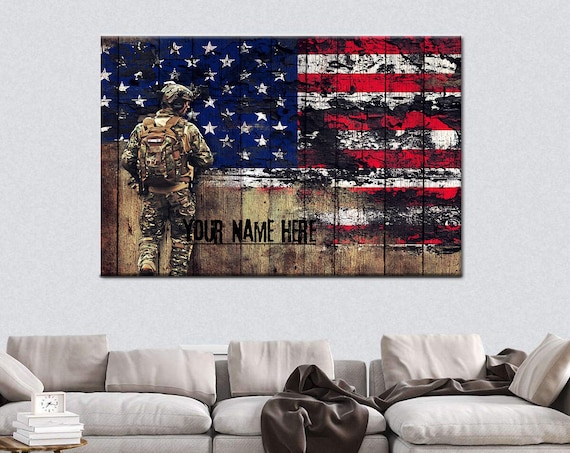 Military Patriotic Artwork "Your Name Here" personalized /Military Retirement/Change of Ceremony Gifts/ Farewell Gifts/ Military Gifts