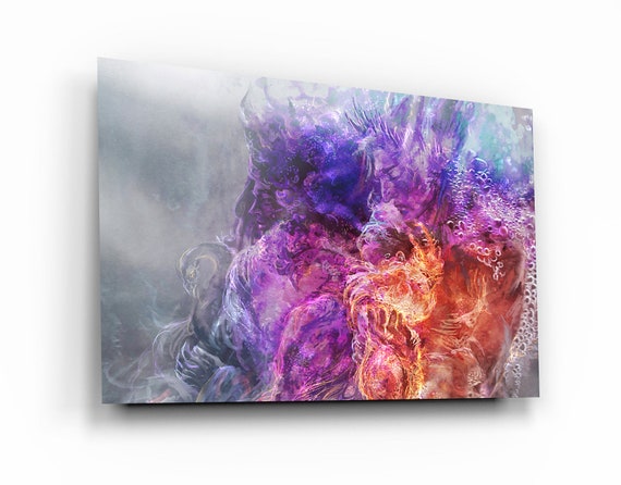 Faces Modern Tempered Glass Printing Wall Art , Natural And Vivid Wall Decor , Modern Wall Art, Extra Large Wall Art, Mysterious. Fine Art