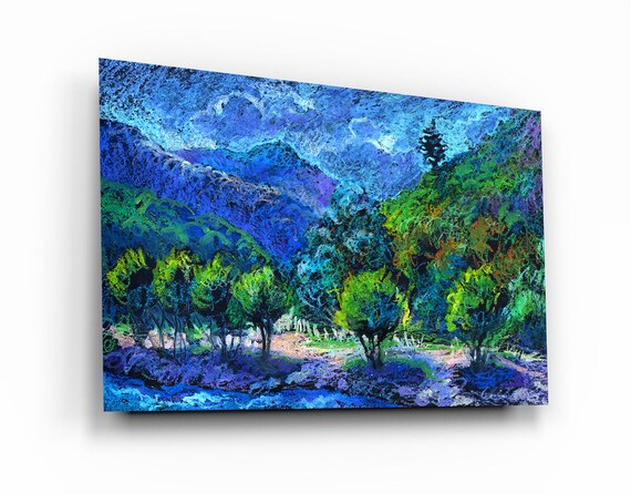 Nature Painting Tempered Glass Printing Wall Art , Natural And Vivid Wall Decor , Modern Wall Art, Extra Large Wall Art, Nature. Fine Art