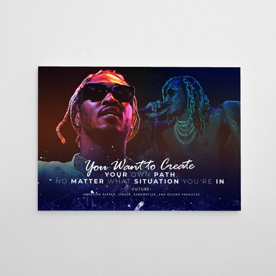 Future Hip Hop Album History Poster, Hypebeast Poster, Hip Hop Poster, Urban Wall Art, Music Posters, Future Rapper Framed Wall Decor Quote