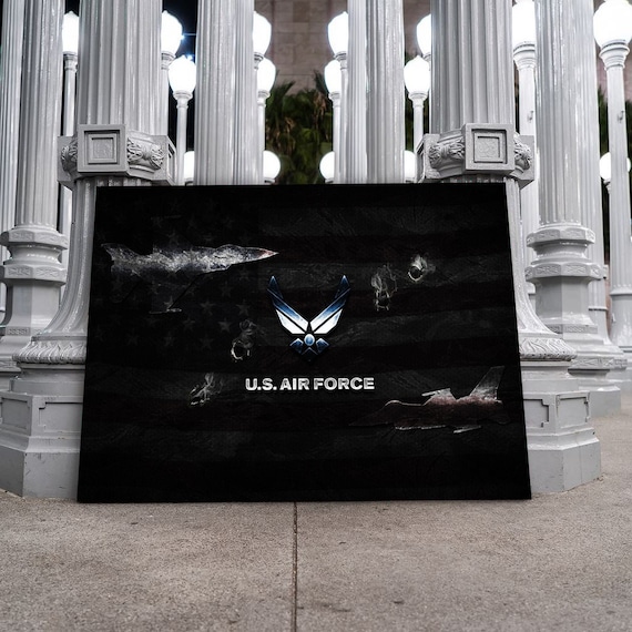 U.S. Air Force, Military Families, USA Home Decor Wall Art | Canvas Wall Art | Modern Art Canvas, Patriotic Service, Framed Ready-To-Hang