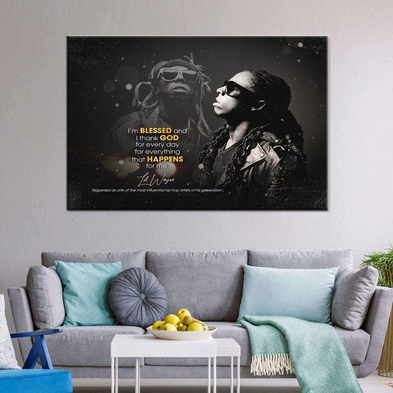 Motivation Wall Art, Lil Wayne | Lil Wayne Poster | Lyric Art | Large Canvas | Poster Motivation, Inspiration Poster, Framed Ready-To-Hang