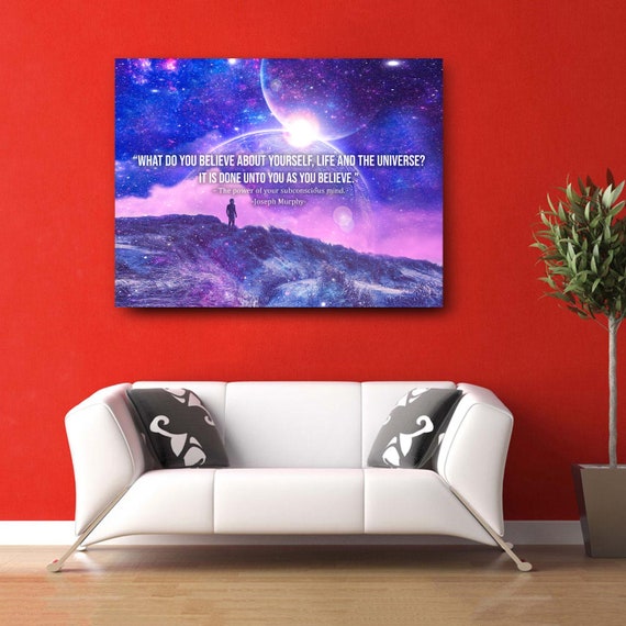 Modern Interior Design Imaginative Art • Customized Canvas Prints • Beautiful Joseph Murphy Quote / Printable Wall Art Framed Ready-To-Hang