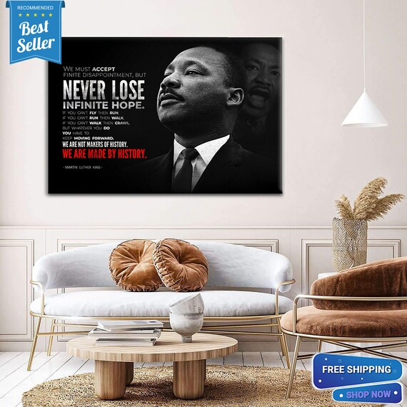 Civil Rights Pioneer Wall Art Decor Framed Print, 24x36 Textured Canvas or Poster | African American Political Figure- Framed Ready-To-Hang