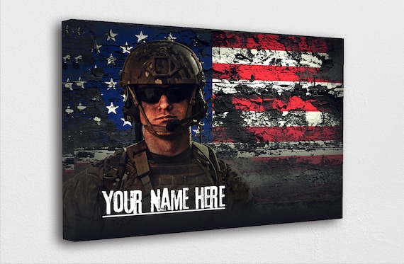 Custom Military Wall Art "Enter Your Name" Sign Army | Navy | USMC | Air Force | Coast Guard