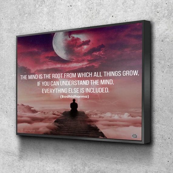 The MIND With Frame / Dream Home Decor • Wall Art Canvas Prints / Office Decor / Inspirational Art / Custom / Personalized Gift / Modern Art