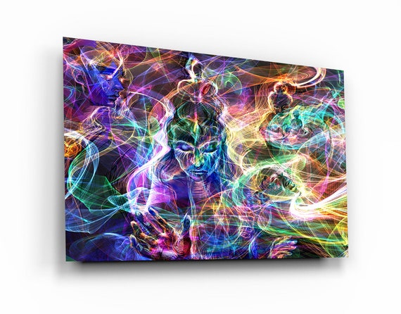 Tempered Glass Printing Wall Art , Meditation Art , Natural And Vivid Wall Decor , Modern Wall Art, Extra Large Wall Art, Premium. Fine Art