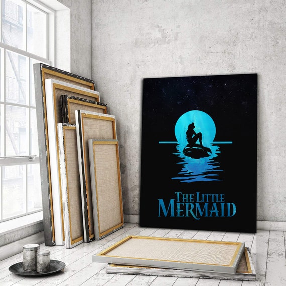 THE LITTLE MERMAID Home Inspiring Wall Art | Kids Room Art | The Little Mermaid Design | Art Decor | Personalized, Framed Ready-To-Hang