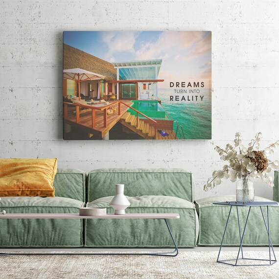 Housewarming gift / perfect art print wall art home decor - gift for men, gift for her, printable wall art gift poster (Canvas) personalized