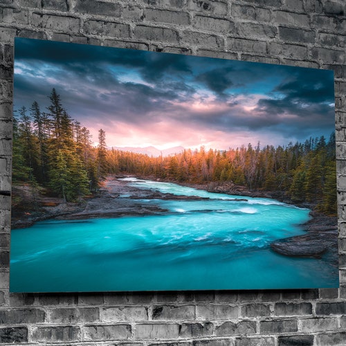 Extra Large Room Wall Art Navy Blue Floral Painting on Canvas Etsy