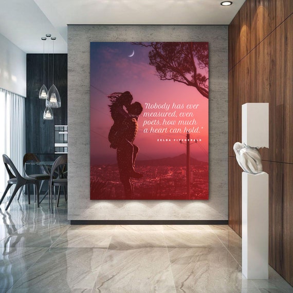 Personalized LOVE Art- Zelda Quote, Romantic, For the Heart, Gift, Custom, Inspirational Home Art, Office, Wall Decor, Framed Ready-To-Hang