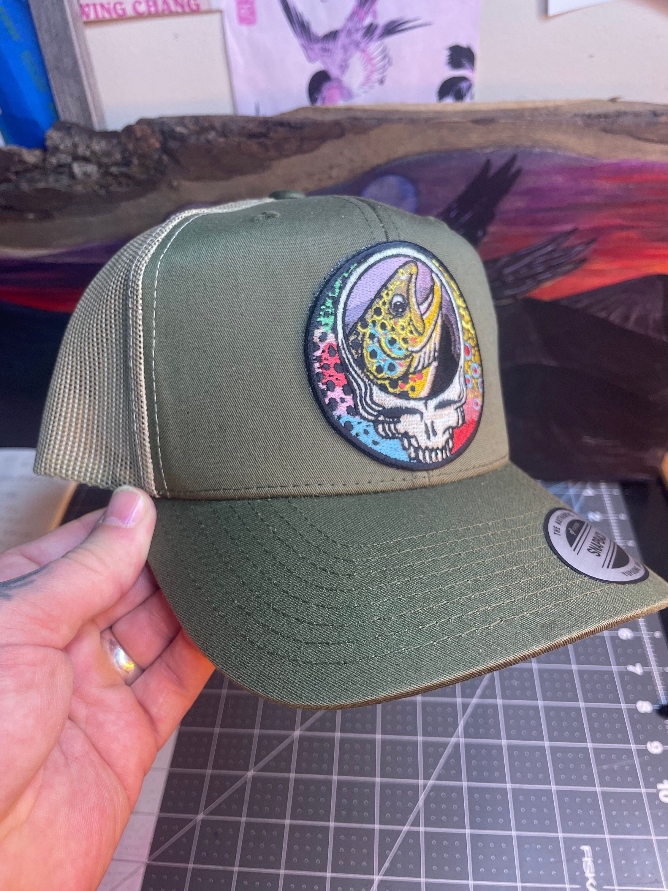 Fly Fishing Hat Trucker Hats One Size Fits All Trucker Mesh Hat
