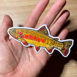 Cutthroat Trout Vinyl Fly Fishing sticker