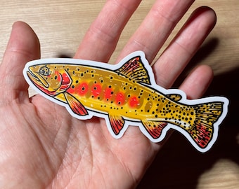 Cutthroat Trout Vinyl Fly Fishing sticker