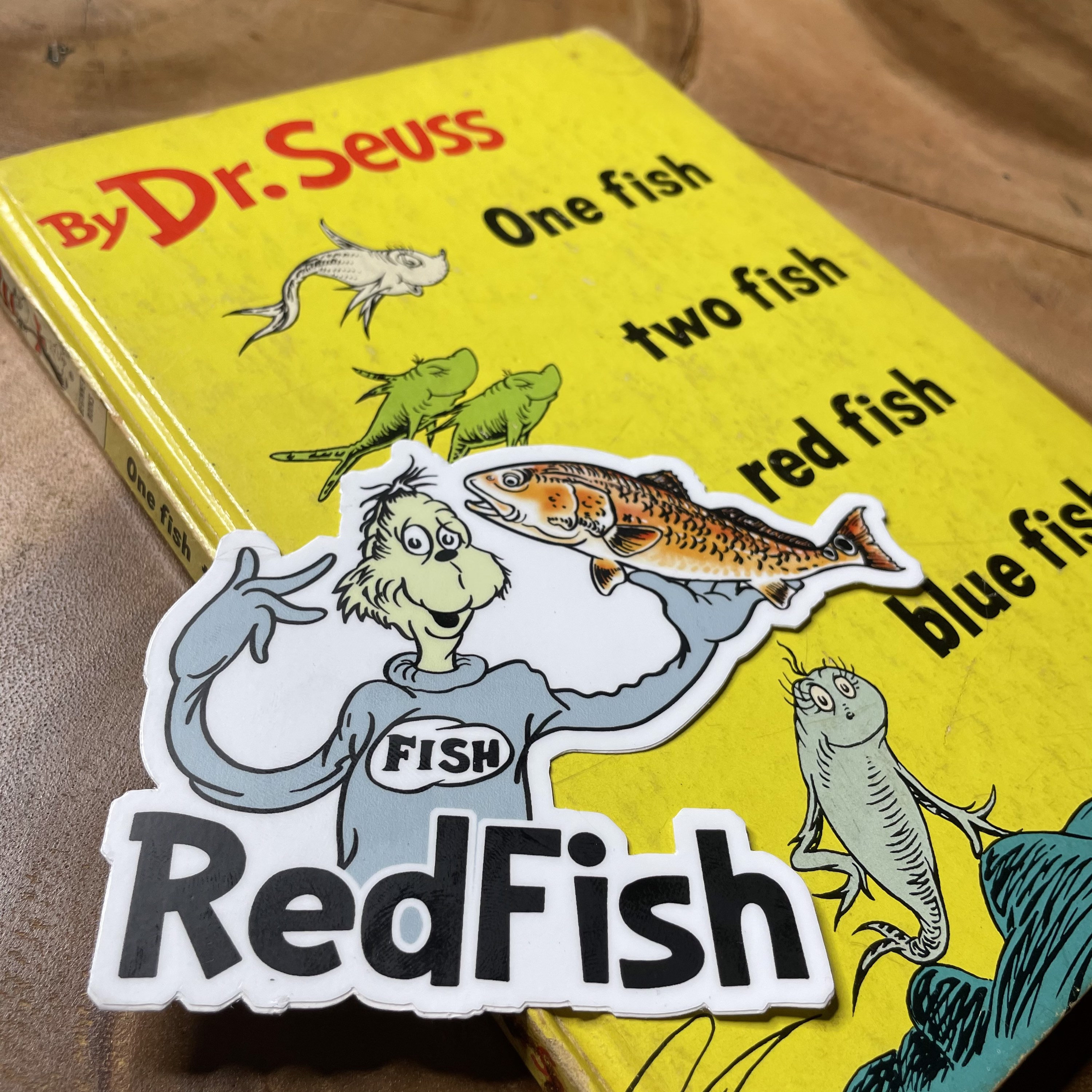 Dr. Seuss Inspired Red Fish Vinyl Fly Fishing Sticker LARGE - Etsy