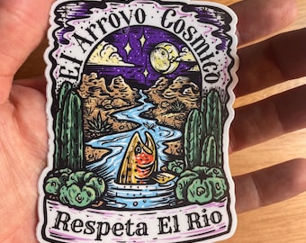 Respeto El Río Cutthroat Vinyl Fly Fishing sticker peyote San Pedro cactus