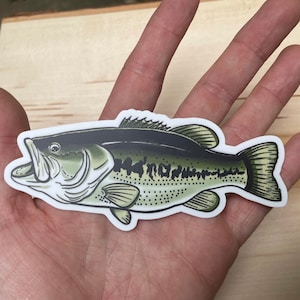 Largemouth Bass Vinyl Fly Fishing sticker