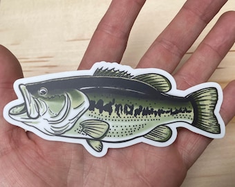 Largemouth Bass Vinyl Fly Fishing sticker
