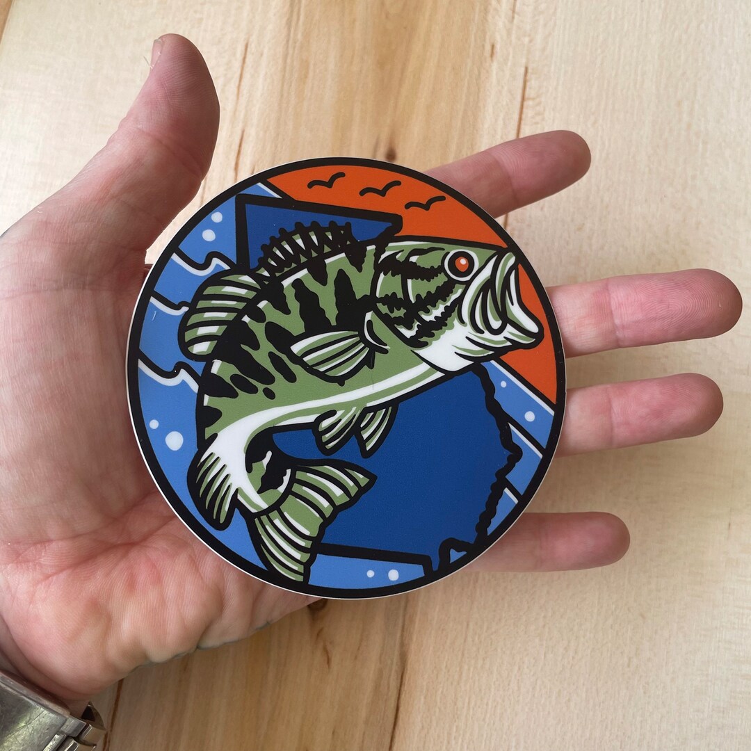 Georgia Bass Fishing Sticker / Slap Weatherproof Vinyl - Etsy