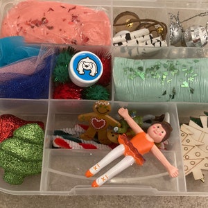 Play Dough Kit, Winter Play Dough Kit, Christmas Sensory Kit, Christmas Play Dough, Play Dough Sensory Busy Box, Hanukkah Play Dough
