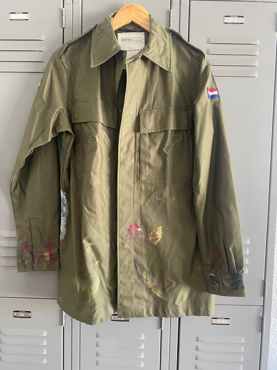 Custom Painted Army Jacket - image 2